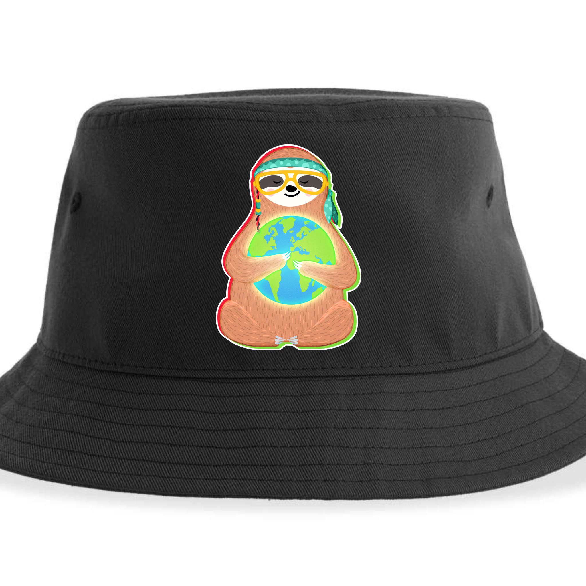 Earth Day Sloth Sustainable Bucket Hat