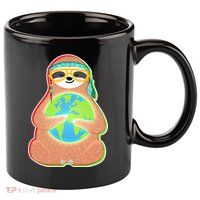 Earth Day Sloth 11oz C Handle Ceramic Mug