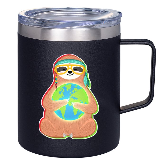 Earth Day Sloth 12oz Stainless Steel Coffee Mug