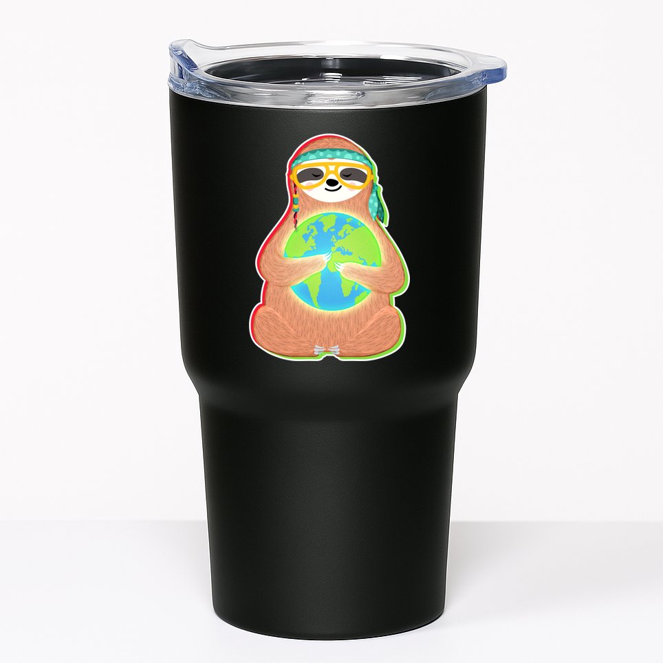 Earth Day Sloth Tumbler