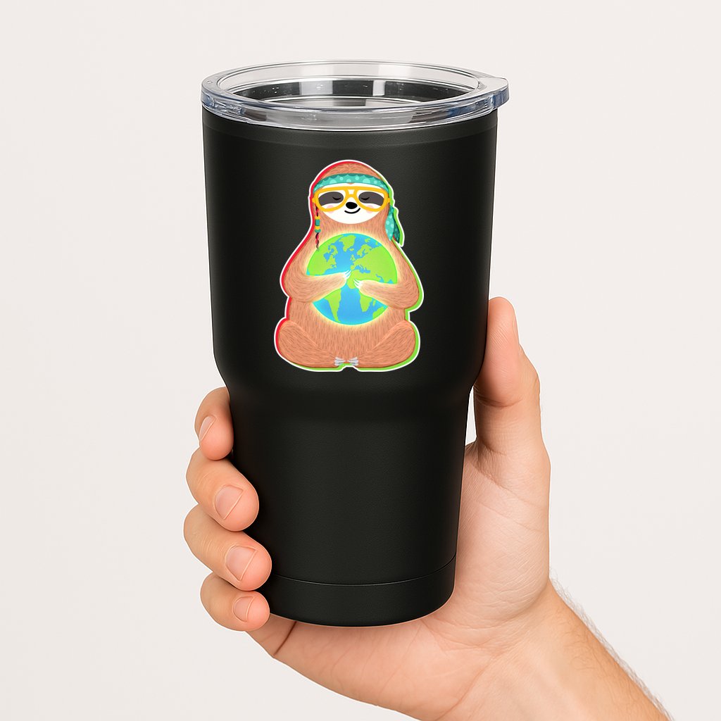 Earth Day Sloth Tumbler