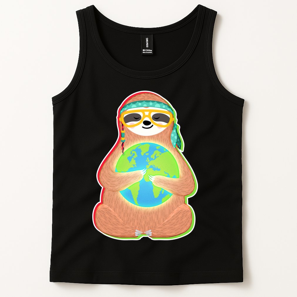 Earth Day Sloth Tank Top
