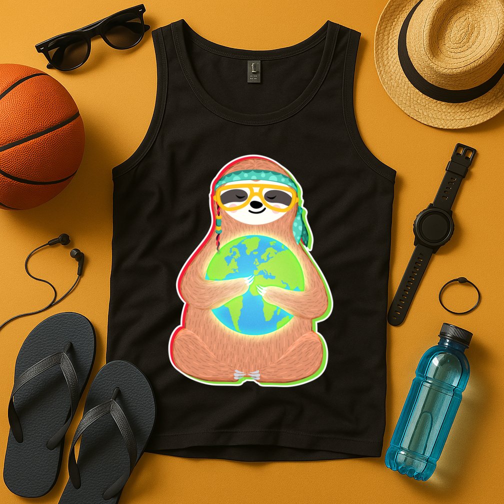 Earth Day Sloth Tank Top