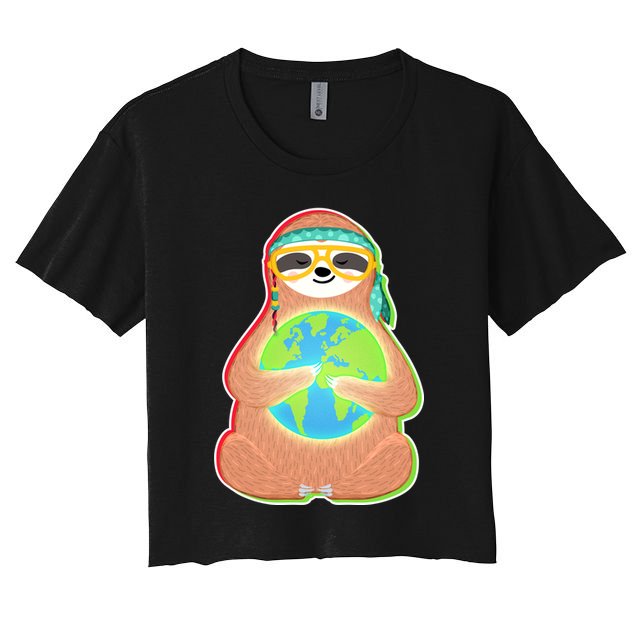 Earth Day Sloth Crop Top