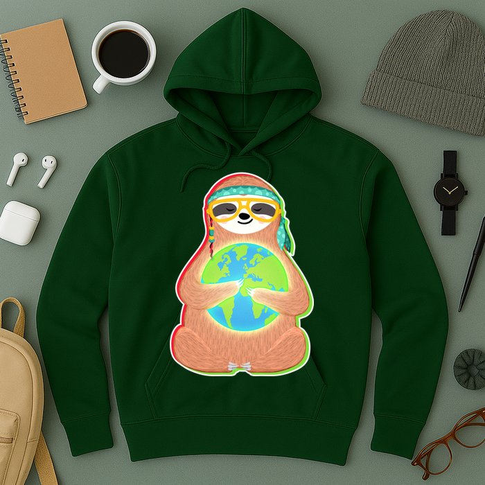 Earth Day Sloth Hoodie