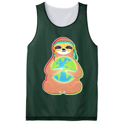 Earth Day Sloth Mesh Reversible Basketball Jersey Tank