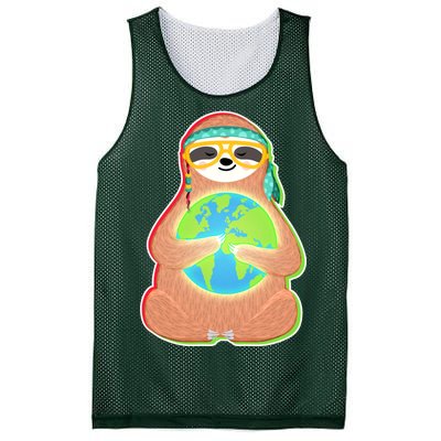 Earth Day Sloth Mesh Reversible Basketball Jersey Tank