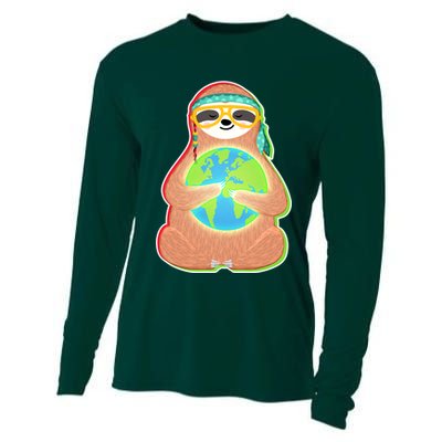 Earth Day Sloth Cooling Performance Long Sleeve Crew