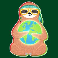 Earth Day Sloth Cooling Performance Long Sleeve Crew