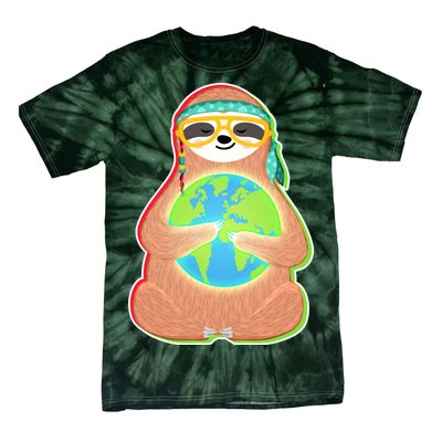 Earth Day Sloth Tie-Dye T-Shirt