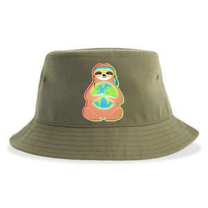 Earth Day Sloth Sustainable Bucket Hat