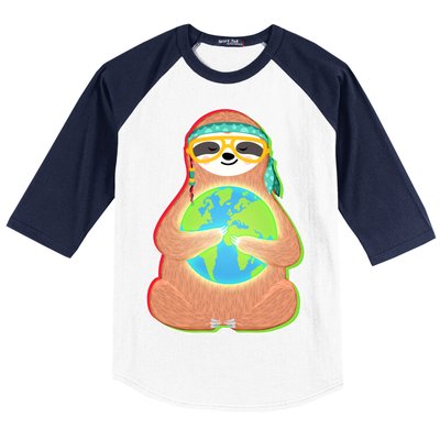 Earth Day Sloth Baseball Sleeve Shirt