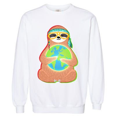 Earth Day Sloth Garment-Dyed Sweatshirt