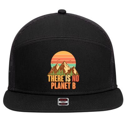 Earth Day There Is No Planet B 7 Panel Mesh Trucker Snapback Hat