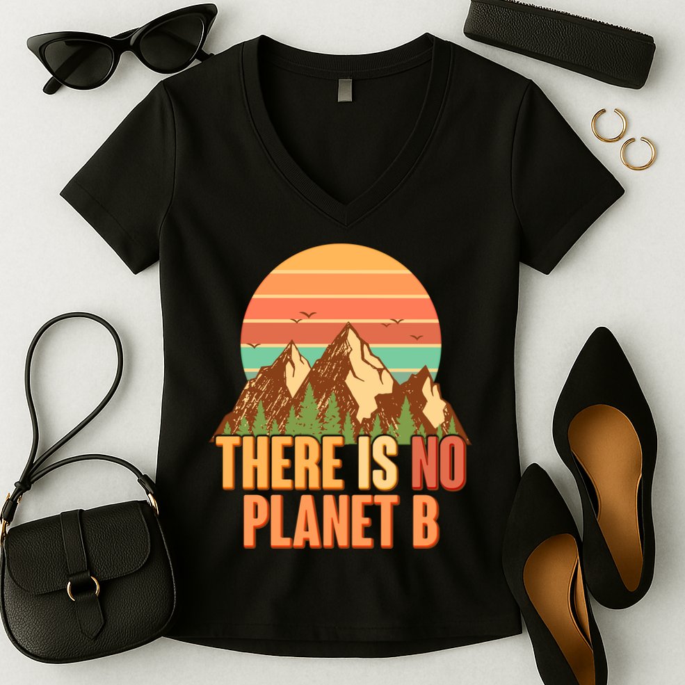 Earth Day There Is No Planet B Women's V-Neck T-Shirt