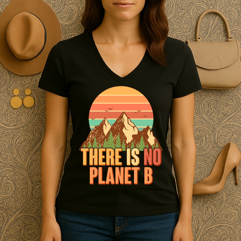 Earth Day There Is No Planet B Women's V-Neck T-Shirt