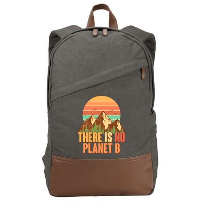 Earth Day There Is No Planet B Cotton Canvas Backpack