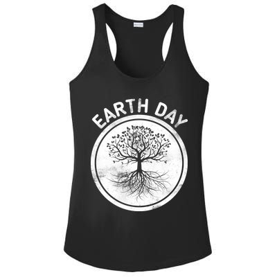 Earth Day Vintage Ladies PosiCharge Competitor Racerback Tank