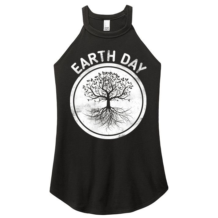 Earth Day Vintage Women's Perfect Tri Rocker Tank