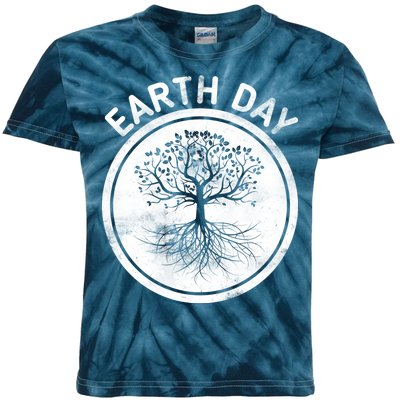 Earth Day Vintage Kids Tie-Dye T-Shirt