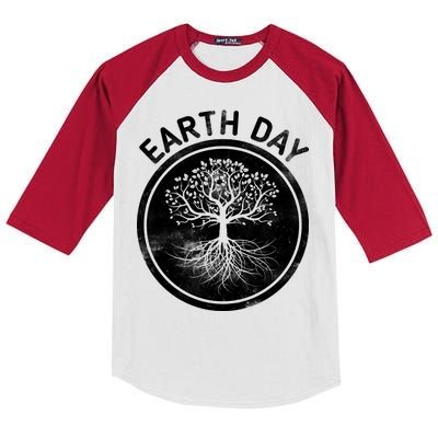 Earth Day Vintage Kids Colorblock Raglan Jersey