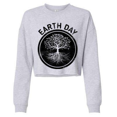 Earth Day Vintage Cropped Pullover Crew