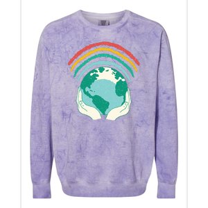 Earth Rainbow Colorblast Crewneck Sweatshirt