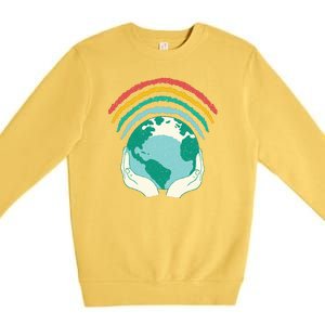 Earth Rainbow Premium Crewneck Sweatshirt