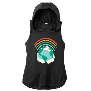 Earth Rainbow Ladies PosiCharge Tri-Blend Wicking Draft Hoodie Tank