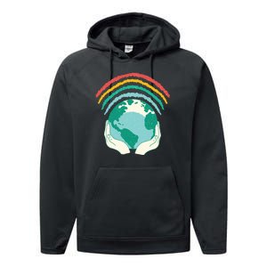 Earth Rainbow Performance Fleece Hoodie