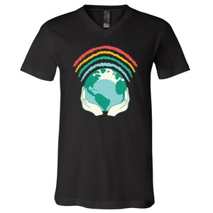 Earth Rainbow V-Neck T-Shirt