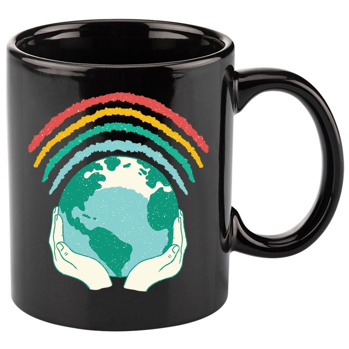 Earth Rainbow 11oz C Handle Ceramic Mug