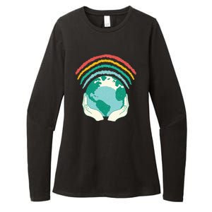 Earth Rainbow Womens CVC Long Sleeve Shirt