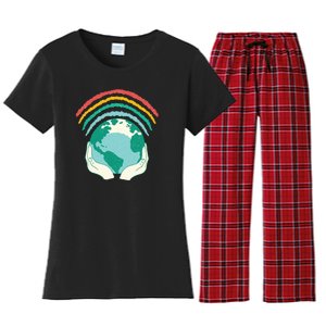 Earth Rainbow Women's Flannel Pajama Set