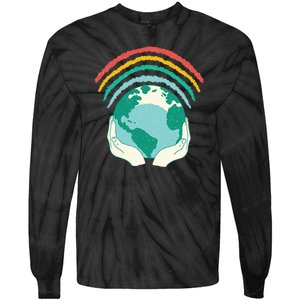 Earth Rainbow Tie-Dye Long Sleeve Shirt