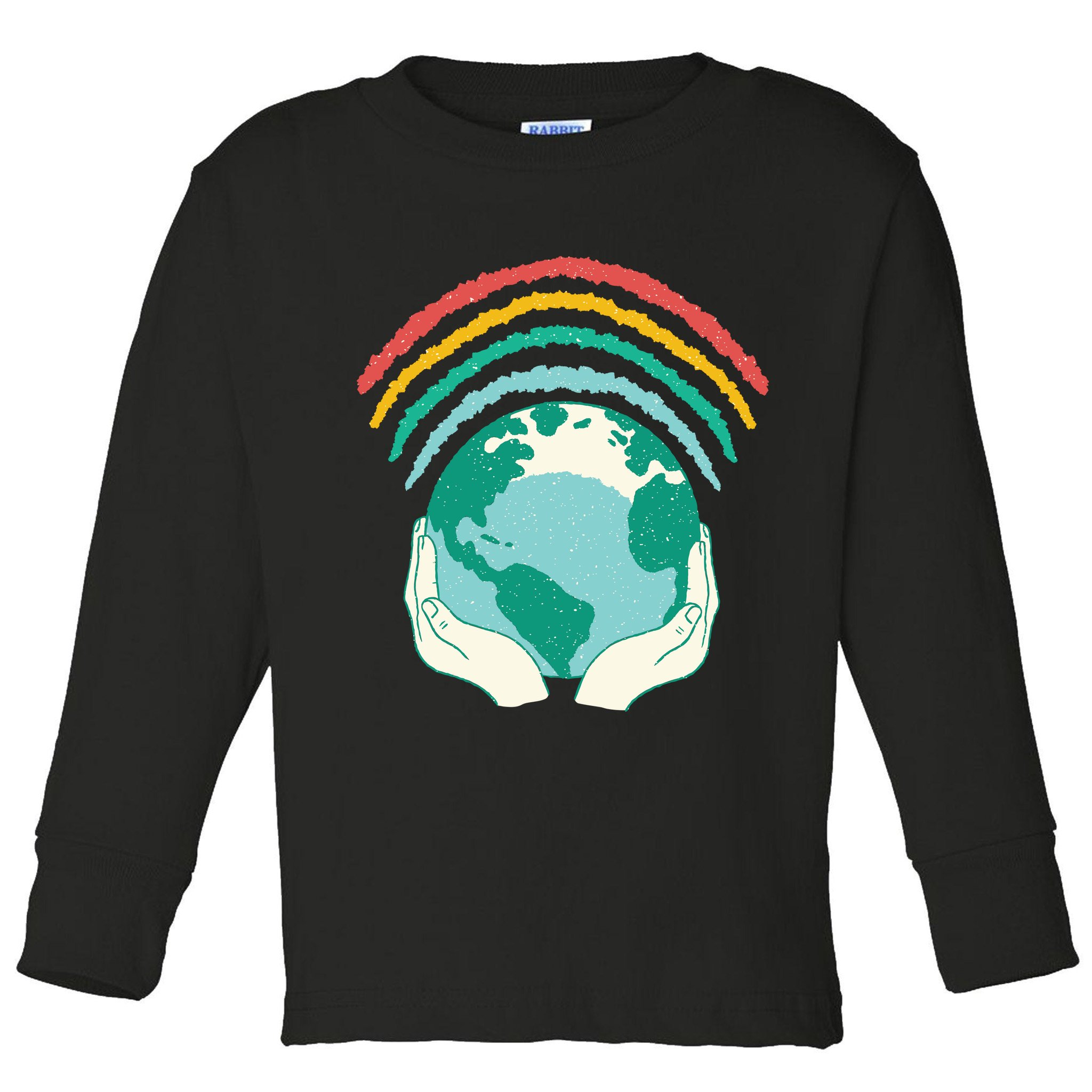 Earth Rainbow Toddler Long Sleeve Shirt