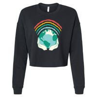 Earth Rainbow Cropped Pullover Crew