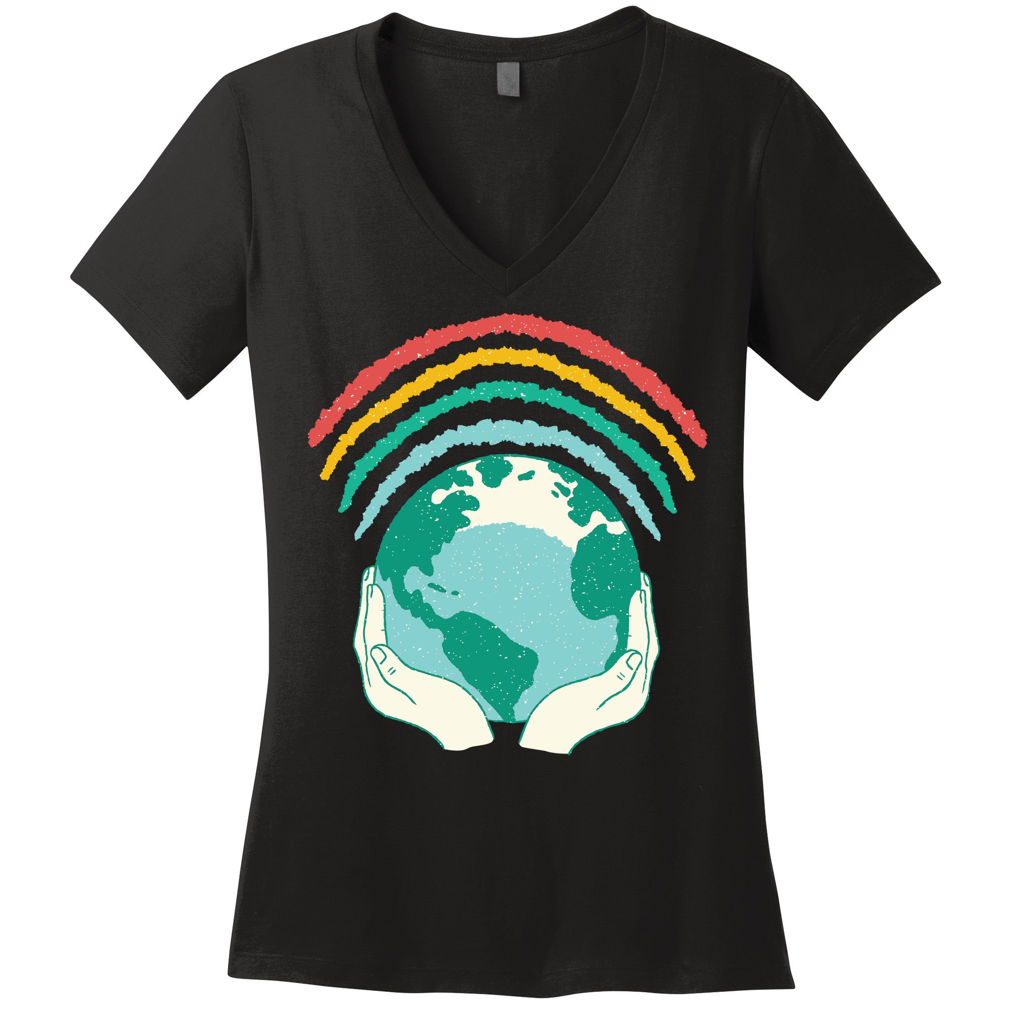 Earth Rainbow Women's V-Neck T-Shirt