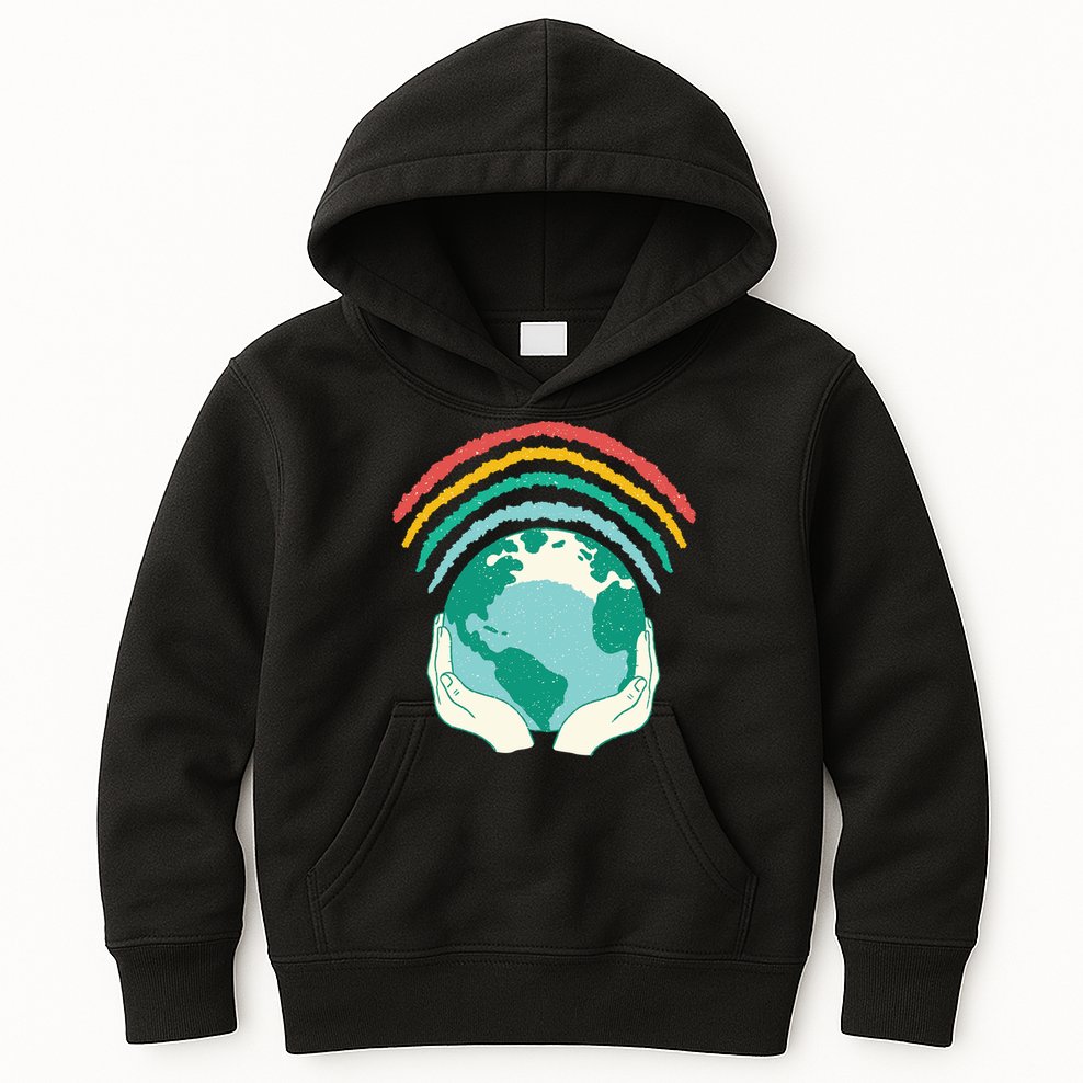 Earth Rainbow Kids Hoodie