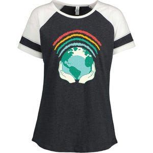 Earth Rainbow Enza Ladies Jersey Colorblock Tee