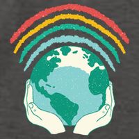 Earth Rainbow Vector Backpack