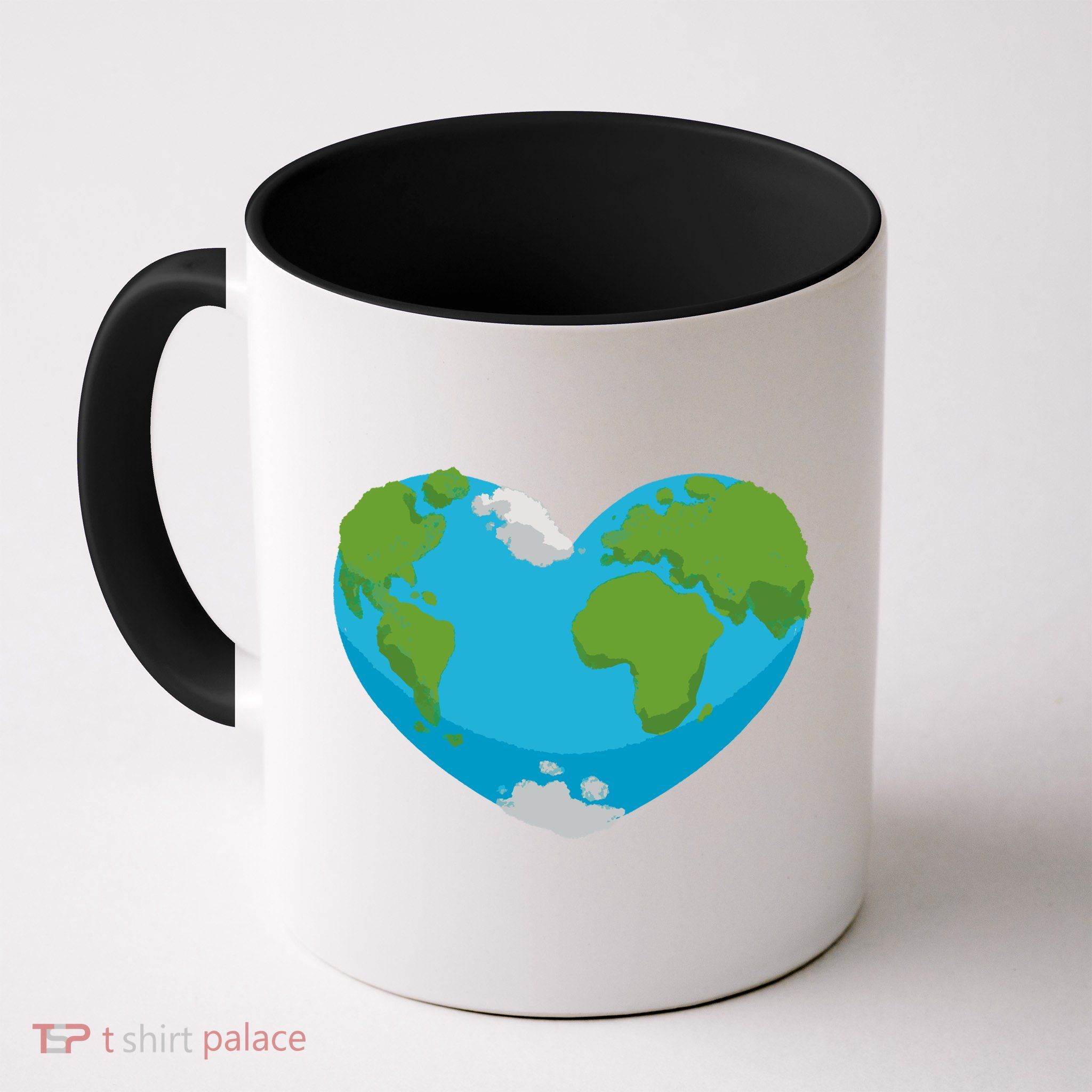 Earth Shaped Heart Mug