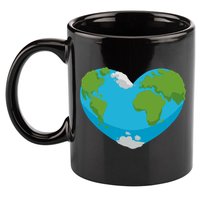 Earth Shaped Heart 11oz C Handle Ceramic Mug