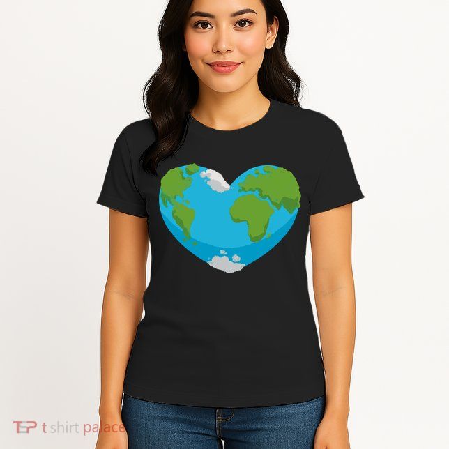 Earth Shaped Heart Women's T-Shirt