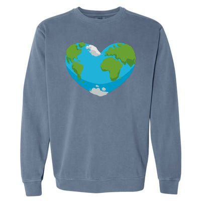 Earth Shaped Heart Garment-Dyed Sweatshirt