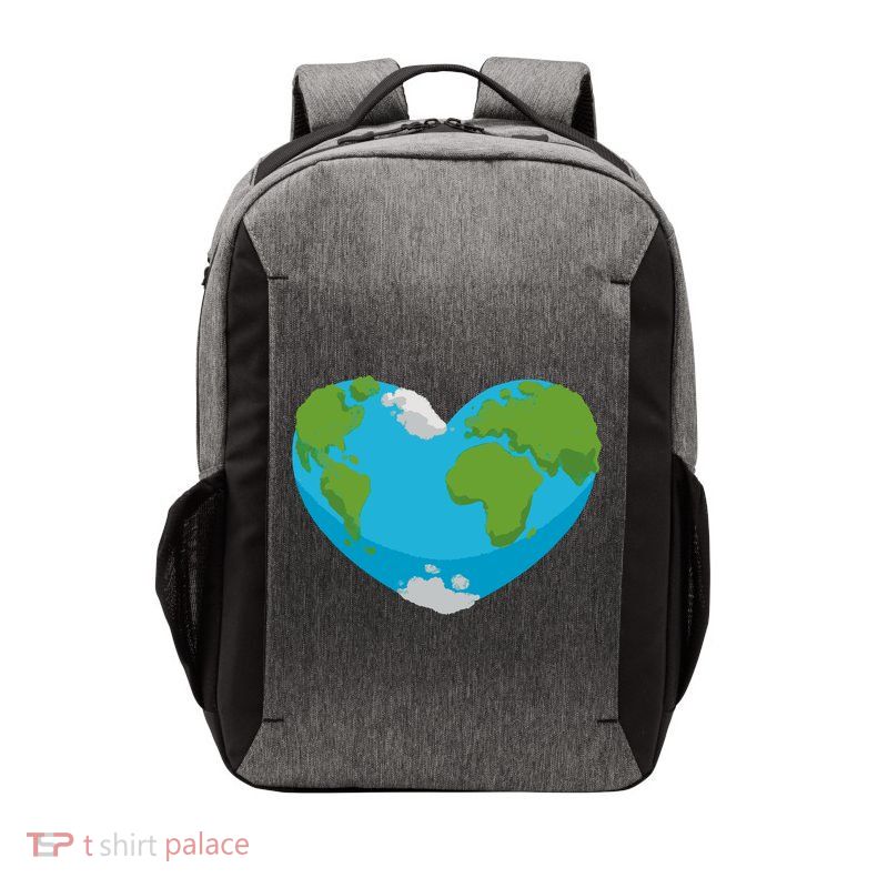 Earth Shaped Heart Vector Backpack
