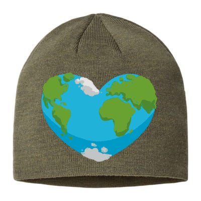 Earth Shaped Heart Sustainable Beanie