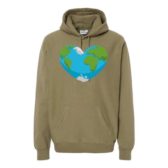 Earth Shaped Heart Premium Hoodie