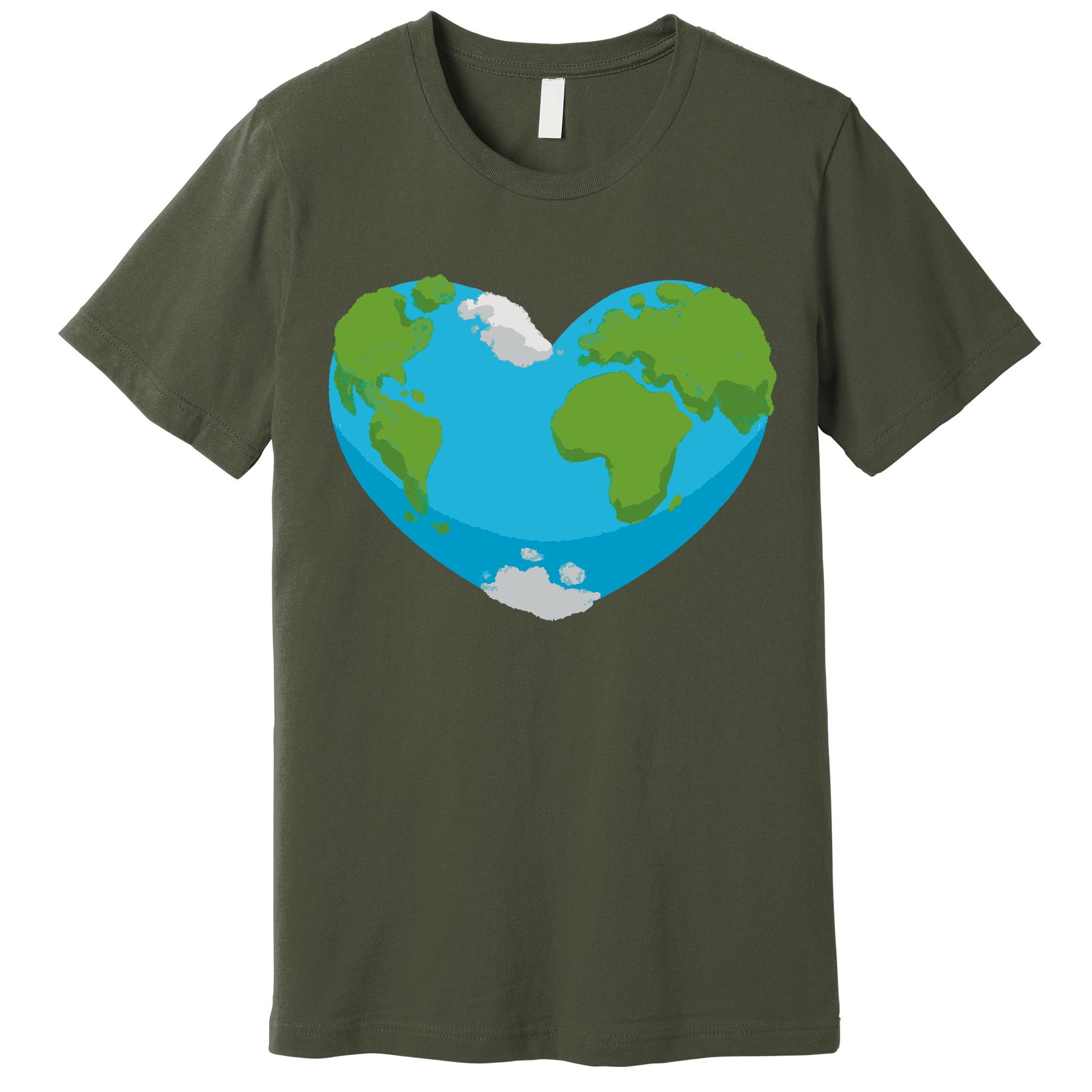 Earth Shaped Heart Premium T-Shirt