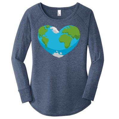 Earth Shaped Heart Women's Perfect Tri Tunic Long Sleeve Shirt